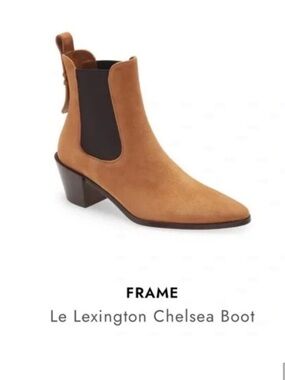 Frame Denim Le Lexington Chelsea Boot — Cognac Suede size 8.5